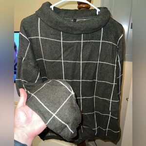 Plaid Turtleneck Sweater